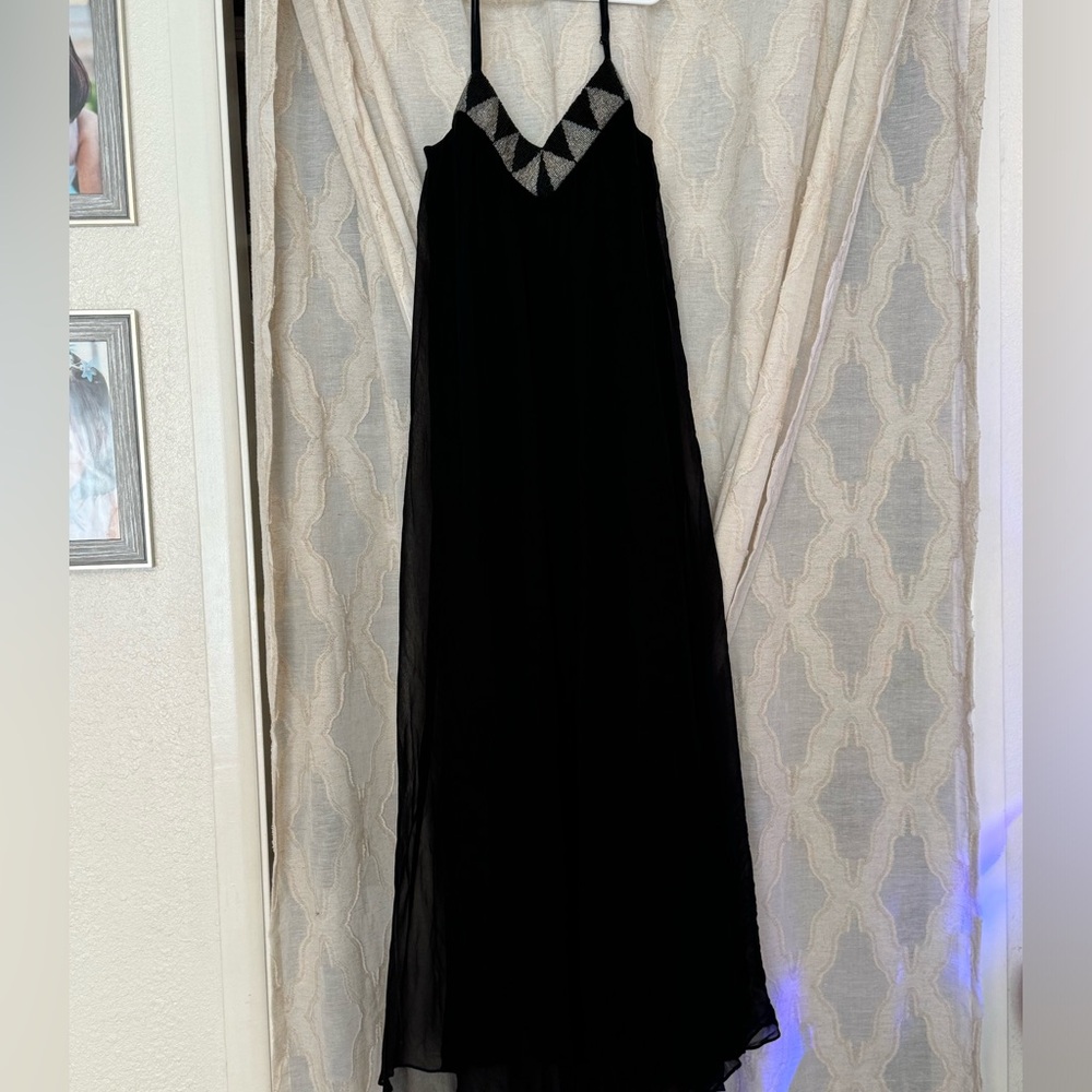 Black Halter Maxi Sundress